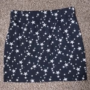 Black and white star print pencil skirt size small
